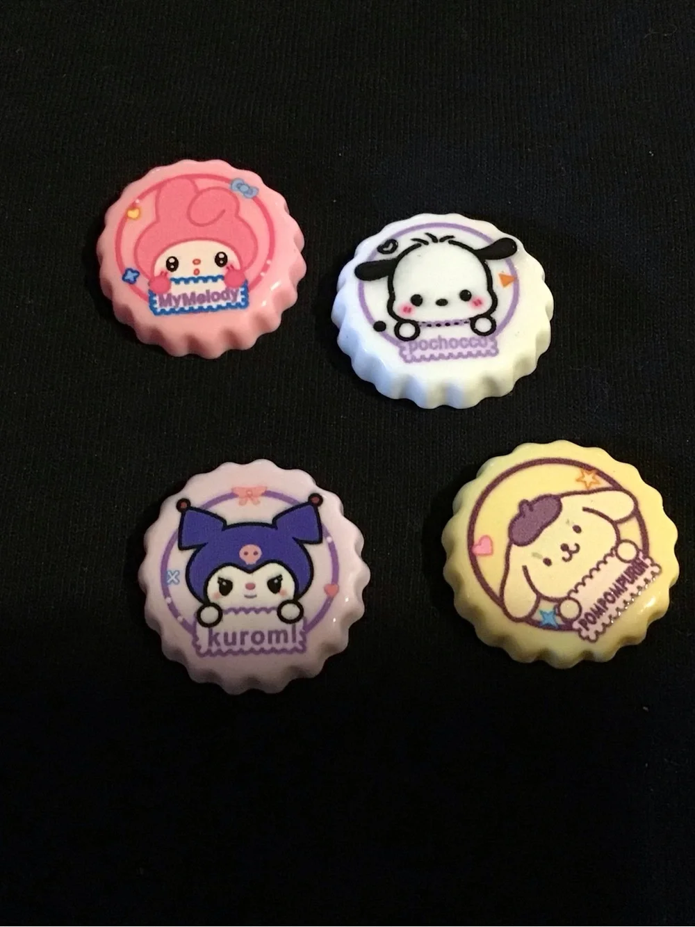 Set of four Sanrio characters mini magnet set